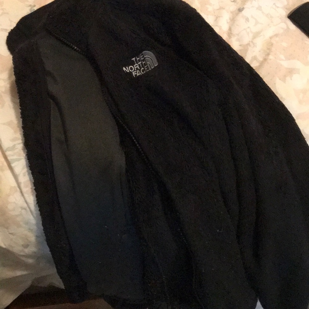 Fuzzy women’s north face jacket